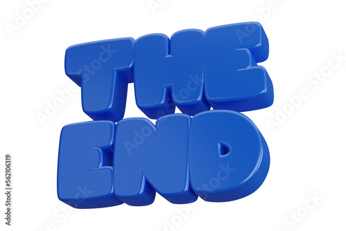 the end 3d word text