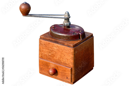 Vintage hand cranked coffee grinder