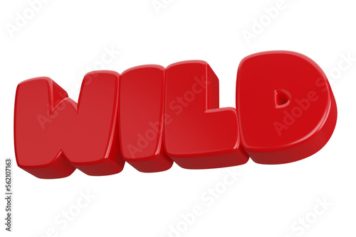 wild 3d word text