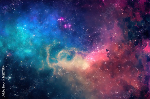 Colorful space filled with lots of stars.