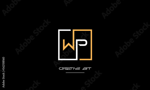 WP, PW, W, P abstract letters logo monogram