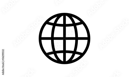 circle globe logo icon vector