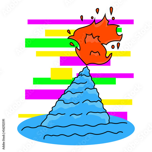 illustration vector graphic of burning water