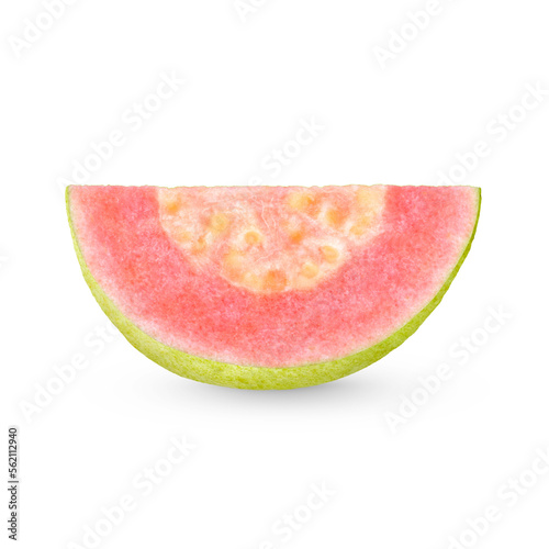Sliced Guava fruit isolated on transparent background (.PNG)