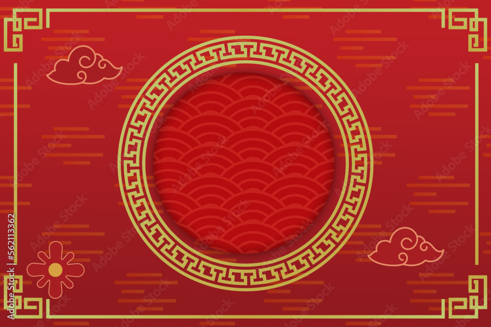 chinese new year background vector design with place for text, cloud and frame chinese new year background vector design with place for text, cloud and frame