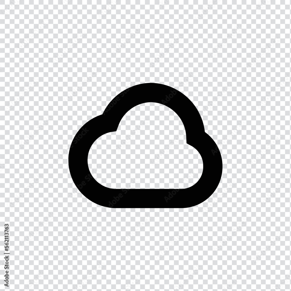 Cloud, weather and technology outline icon in transparent background, basic app and web UI bold line icon, EPS10 Cloud, weather and technology outline icon in transparent background, basic app and web UI bold line icon, EPS10