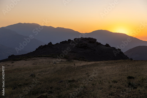 Sunset in the Andes Mountains