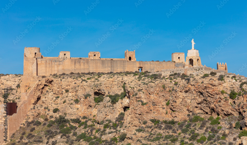 Almeria medieval castle panorama-  Andalusia in Spain