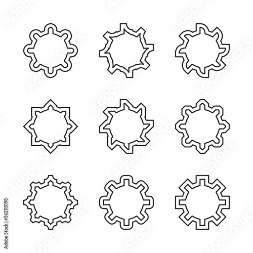 Collection of Decorative Decorative Border Frames circular shapes.
