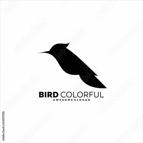Bird logo design silhouette style