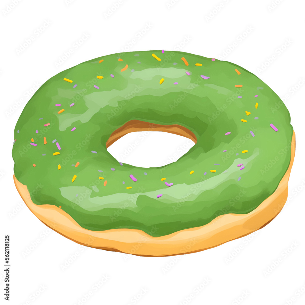 donut drawn digital painting watercolor illustration donut drawn digital painting watercolor illustration
