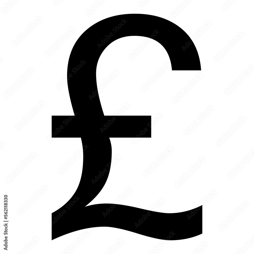 Pound currency symbol icon on Transparent Background Pound currency symbol icon on Transparent Background