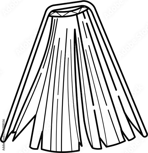 Open Book Upside Down Doodle Vector Illustration