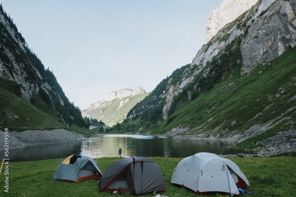 Camping in den Alpen