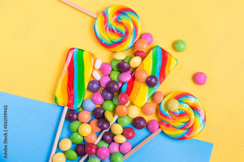Colorful candies, lollypop