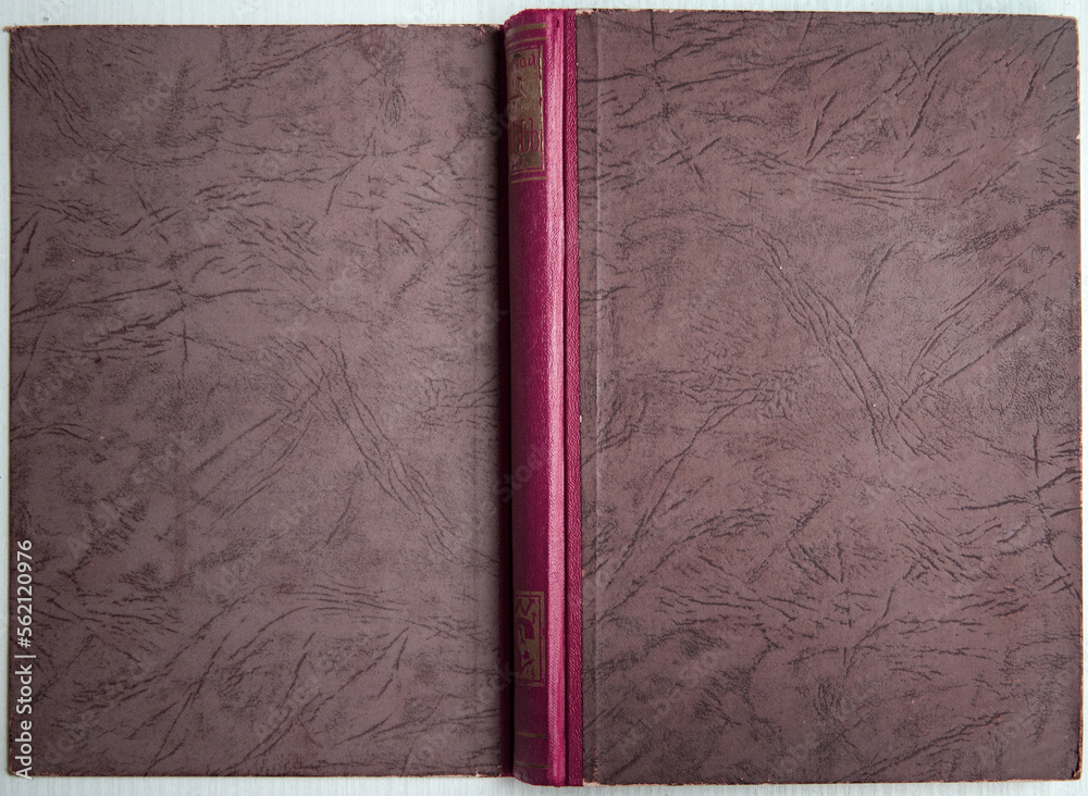 Open old book cover