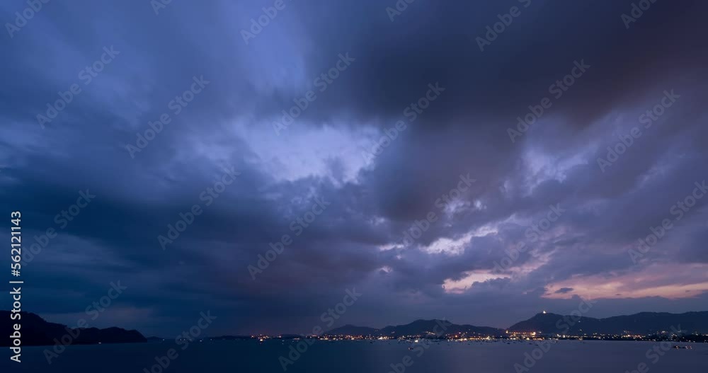 Time lapse of Majestic sunset light over sea landscape,Amazing light of nature cloudscape sky and Clouds moving away rolling, Colorful sunset or sunrise light dramatic clouds in golden hour Footage Time lapse of Majestic sunset light over sea landscape,Amazing light of nature cloudscape sky and Clouds moving away rolling, Colorful sunset or sunrise light dramatic clouds in golden hour Footage