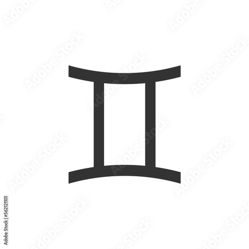 Gemini zodiac sign icon. Astrology symbol modern, simple, vector, icon for website design, mobile app, ui. Vector Illustration