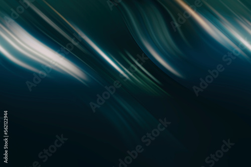 Abstract Wavy Flowing Flexible Light Lines Movement on Dark Background.