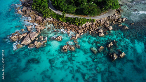 Anse Severe - Anse Patates - La Digue - Seychelles - Drone