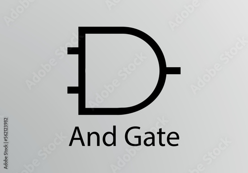 And Gate Engineering Symbol, Vector symbol design. Engineering Symbols.