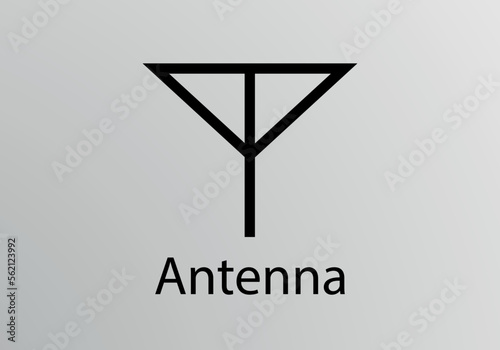 Antenna Engineering Symbol, Vector symbol design. Engineering Symbols.