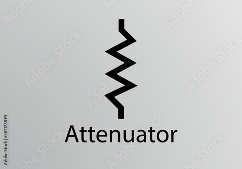 Attenuator Engineering Symbol  Vector symbol design. Engineering Symbols.