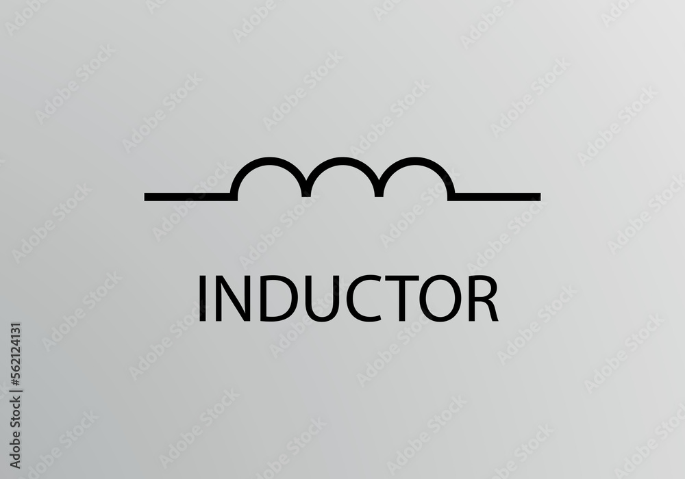 Inductor Symbol, Vector symbol design. Engineering Symbols. Stock ...