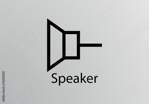 Speaker Symbol, Vector symbol design. Engineering Symbols.