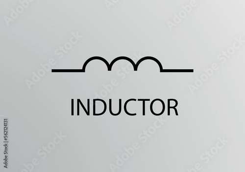 Inductor Symbol, Vector symbol design. Engineering Symbols.