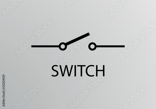 Switch Symbol, Vector symbol design. Engineering Symbols.