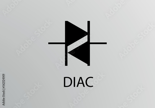 Diac Symbol, Vector symbol design. Engineering Symbols. photo