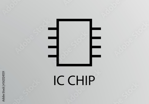 Ic Chip Symbol, Vector symbol design. Engineering Symbols.