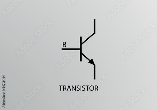 Transistor Symbol, Vector symbol design. Engineering Symbols.