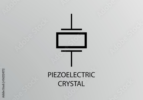 Piezoelectric cyristal Symbol, Vector symbol design. Engineering Symbols.