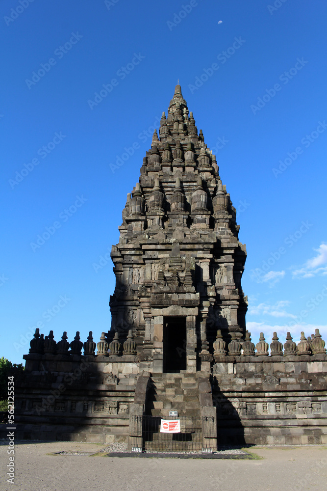 Prambanan Temple and blue sky in Java taken in July 2023.