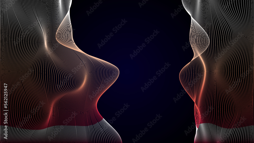 two face gradient wave illustration two face gradient wave illustration