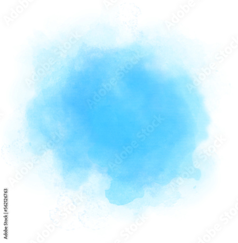 Watercolor paint brush blue