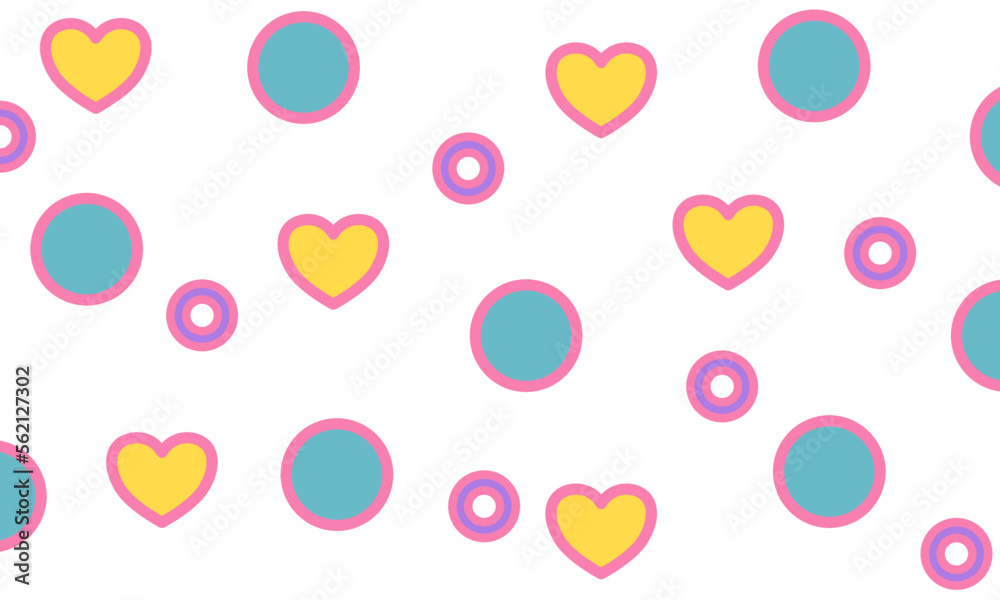 love symbol Cute pastel hearts for valentines, weddings, giving love on any occasion. Vector on white background.