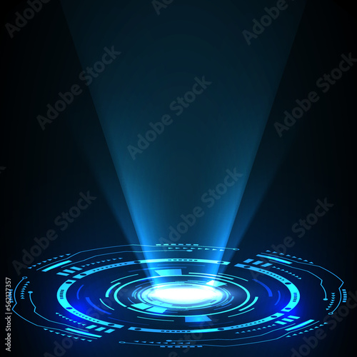 Abstract background, futuristic hud technology interface.