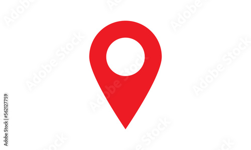 Vászonkép Point of Map, pin locator Icon Logo Template Illustration Design.