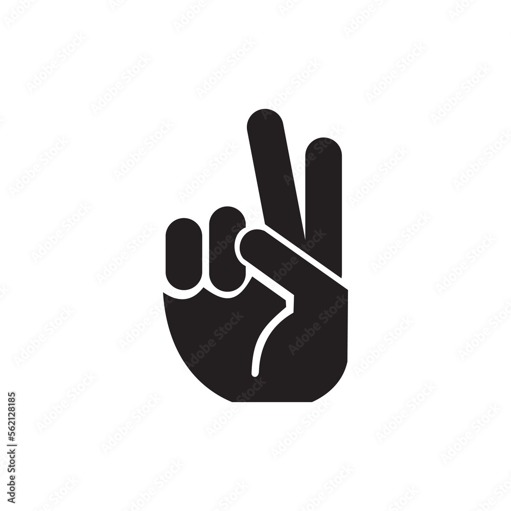Peace hand gesture icon symbol
Peace hand gesture icon symbol