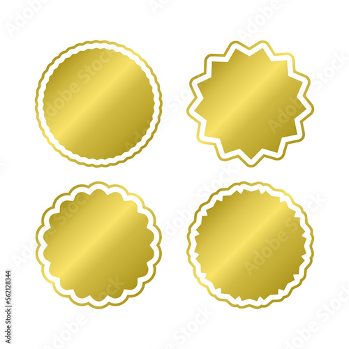 set of circle shape geometric blank frame label emblem patch