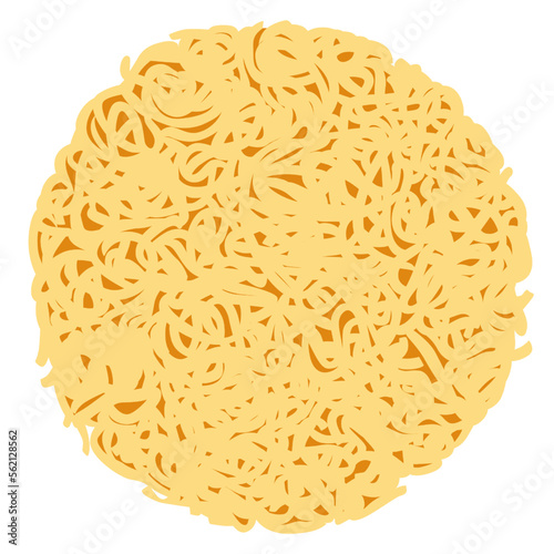instant noodles cube isolated on white background, illustration ramen cubes or noodle for clip art, instant noodle rectangular block for fast food,