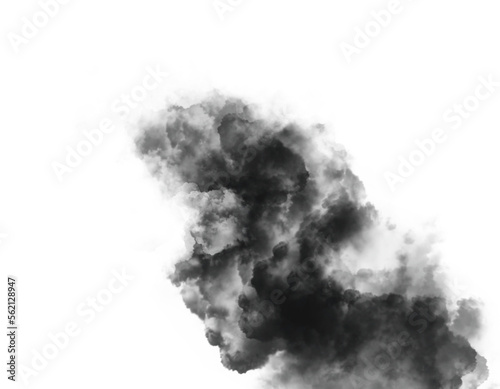 set of bad smoke pollution on transparency background