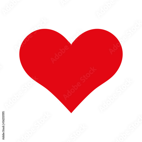 Free Download Red heart icon isolated on white background Vector illustration Flat style
 - GFXLoad