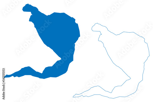 Lake Zarzar (Syrian Arab Republic, Syria) map vector illustration, scribble sketch Zarzar map