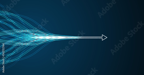 Abstract arrow direction. Technology background
