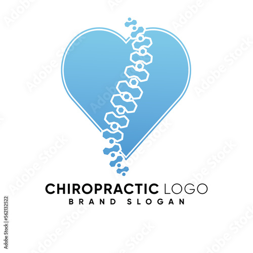 Chiropractic logo with modern design premium vector