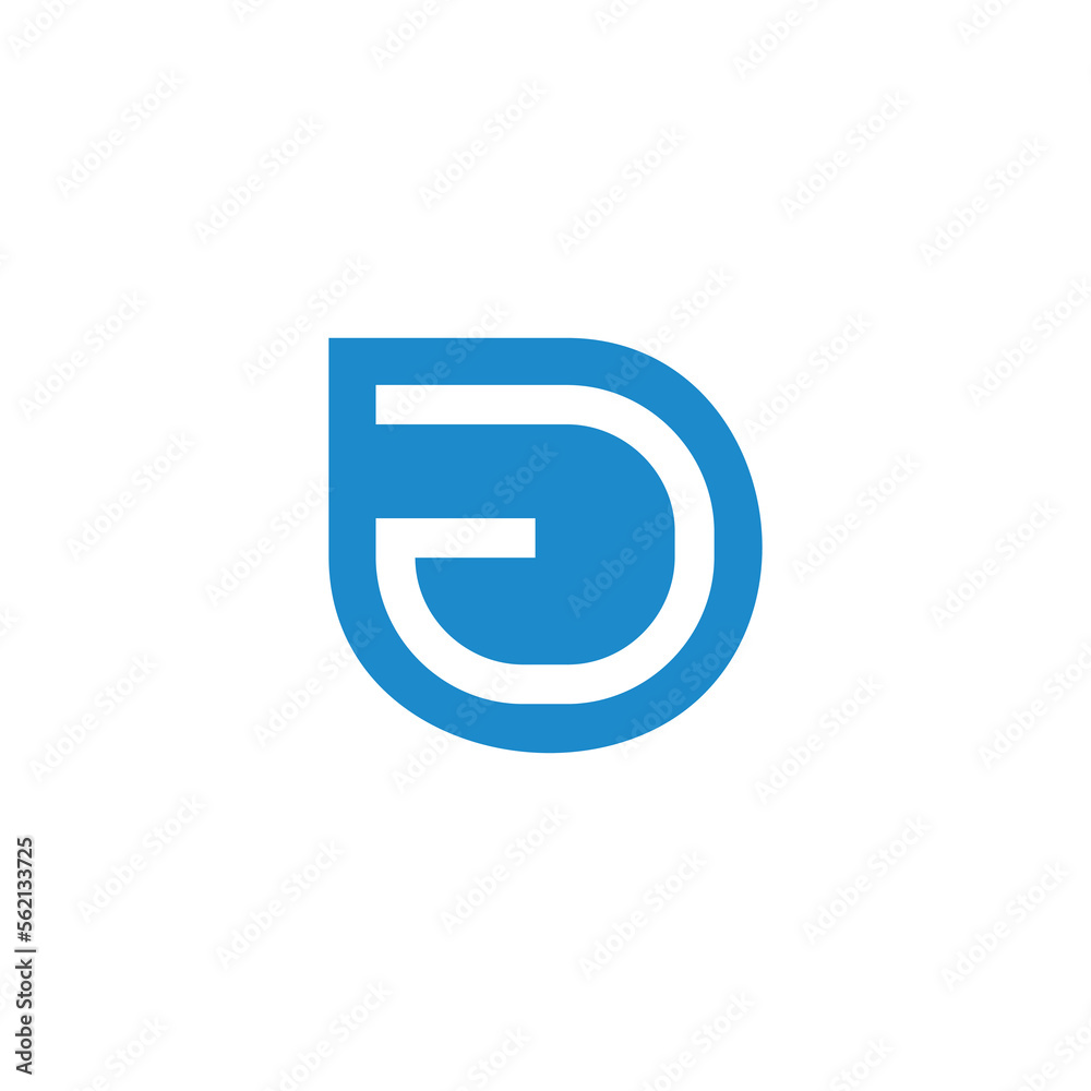 letter g d blue water simple geometric logo vector letter g d blue water simple geometric logo vector